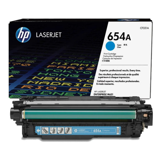 HP LaserJet 654A Cyan Toner Cartridge CF331A Enterprise